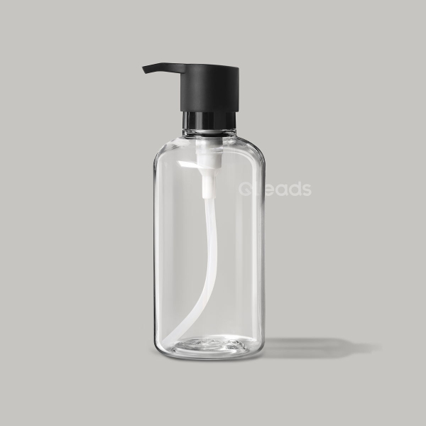 小口250ml透明圆肩圆形塑料瓶
